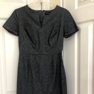 This dress measures 34” from shoulder to bottom.